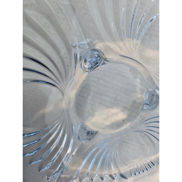 Paden City‎ 13.5" Blue Footed Console Bowl Compote Serving Tray "Maya" - Picture 16 of 16